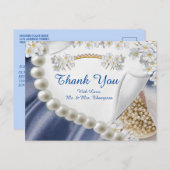 ブルー,アイボリー,グリーン,金ゴールドシルク&パールタンクYはがき ポストカード (正面/裏面)