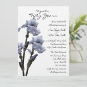 ブルー アイリス 結婚記念日 招待状 (スタンド正面)