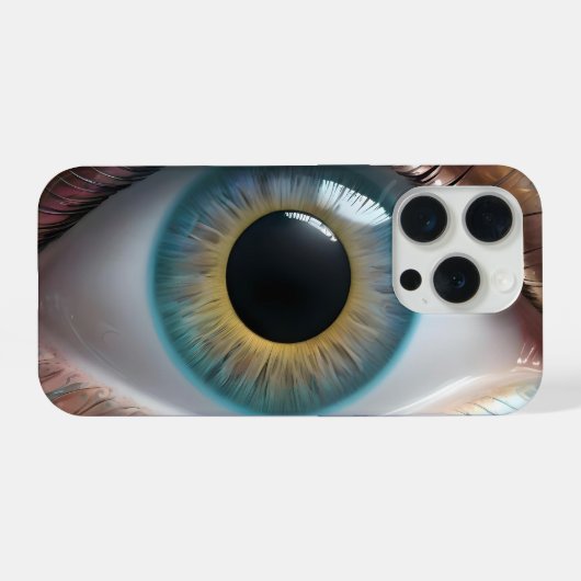 ブルー・アイ・フラクタルアート, iPhoneケース (裏面横)