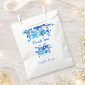 ブルー&アクアフローラ水彩 |あり結婚がとう フェイバーバッグ (クリップ留めされた状態)