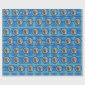 ブルー&アクア愛犬家ペットモムズラッピング紙 ラッピングペーパー (フラット)