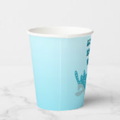 ブルー・アニメ・ホエジパーソナライズされたラ 紙コップ (右)