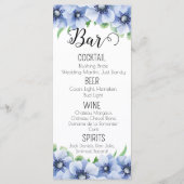 ブルー アネモネとユーカリのメニュー メニュー (裏面)