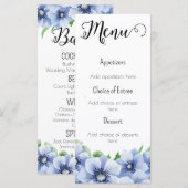 ブルー アネモネとユーカリ メニュー (正面/裏面)