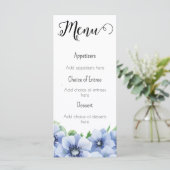 ブルー アネモネとユーカリ メニュー (スタンド正面)