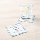 ブルー アフター スキー バチェロレッテ パーティー スクエアペーパーコースター (インサイチュ)