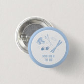 ブルー アプレ ベベ スキー マザー トゥ ビー ベイビー シャワー 缶バッジ (正面&裏面)