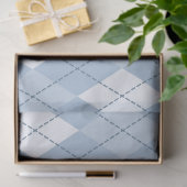 ブルー アーガイル ヴィンテージ ベイビー シャワー 薄葉紙 (ギフト)