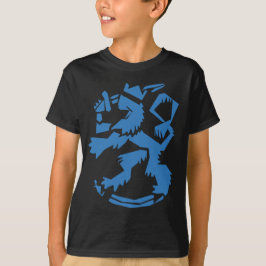 ブルー・アーティライオン・キッズ用ダークTシャツ Tシャツ