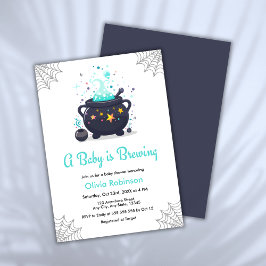 ブルー ア ベイビー は ハロウィン ベイビー シャワー 招待状