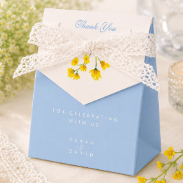 ブルー&イエローのキンポウゲの結婚式 フェイバーボックス