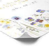 ブルー&イエローの愛が咲く ブライダルシャワーのご案内 ポスター (角)