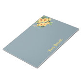 ブルー＆イエローの花束カスタム ノートパッド (アングル)