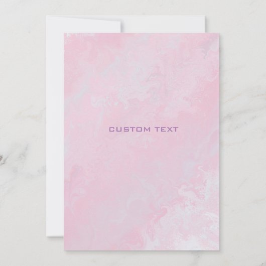 ブルー&イエローウェディング招待 – 水彩花模様 招待状 (裏面)