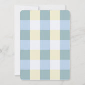 ブルー&イエローカボチャ男の子の赤ちゃんシャワーbyメール 招待状 (裏面)