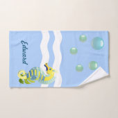 ブルー&イエローシーホース バスタオルセット (ハンドタオル)