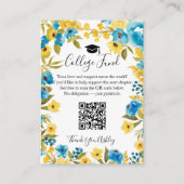 ブルー・イエローフローラ大学基金の卒業 エンクロージャーカード (正面)