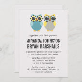 ブルー&イエローフールデザイン結婚式招待状 招待状 (正面/裏面)