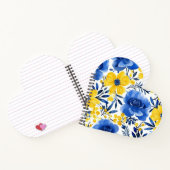 ブルー&イエローブロッサムハート ノートブック (内部)