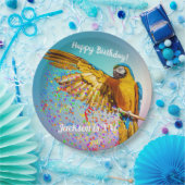 ブルー&イエローマカオ投げ紙吹雪紙Pla ペーパープレート (パーティー)