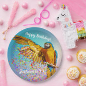 ブルー&イエローマカオ投げ紙吹雪紙Pla ペーパープレート (パーティー)