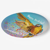 ブルー&イエローマカオ投げ紙吹雪紙Pla ペーパープレート (アングル)