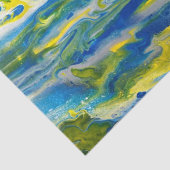 ブルー&イエロー抽象芸術ティッシュペーパー 薄葉紙 (詳細)