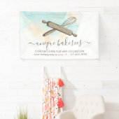 ブルー イエロー サークル ベーカー ケーキ メーカーズ 横断幕 (インサイチュ)