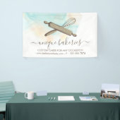 ブルー イエロー サークル ベーカー ケーキ メーカーズ 横断幕 (トレードショー)