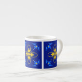 ブルー＆イエロー - 特別なマグカップ エスプレッソカップ (正面右)