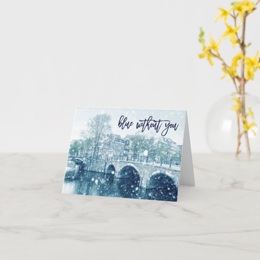 ブルー・ウィズ・ユー カード (黄色い花)