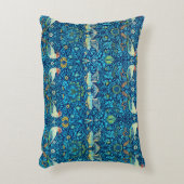 ブルー ウィリアム モリス アート バード ピロー (正面(垂直))