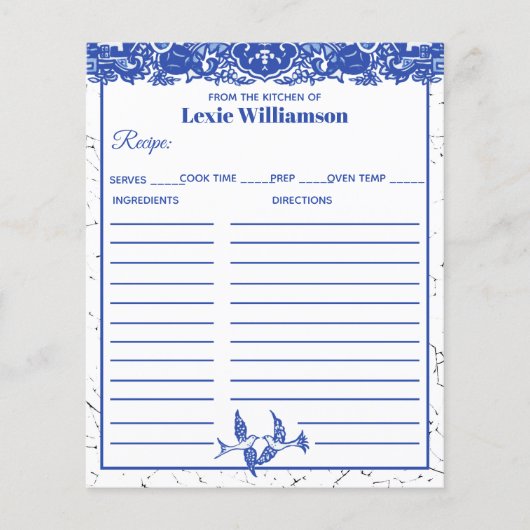 ブルー ウィロー フロム キッチン オブ ブルー＆ホワイト カスタム (正面)