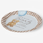 ブルー ウィ キャン ベアリー ウェイト ボーイ ベイビー シャワー ペーパープレート (アングル)