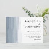 ブルー·ウグラデーションォーター結婚カラーズ 招待状 (スタンド正面)
