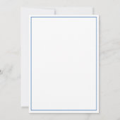 ブルー エレガント スクリプト ウェディング メニュー 招待状 (裏面)