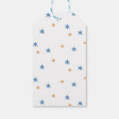 ブルー エレファント ベイビー シャワー サンクス | キュート サファリ ギフトタグ (裏面)