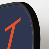 ブルー&オレンジカレッジモノグラムピックボールパドル ピックルボールラケット (左詳細)