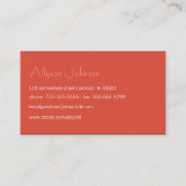 ブルー&オレンジシェブロンデザイン名刺 名刺 (裏面)