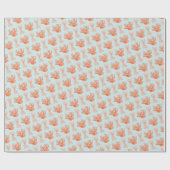 ブルー|オレンジシーサンゴラッピング紙 ラッピングペーパー (フラット)