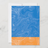 ブルー&オレンジポピー婚約パーティ 招待状 (裏面)