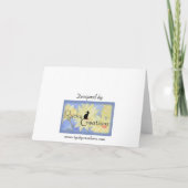 ブルー/オレンジ卒業パーティー招待状/フォトカード 招待状 (裏面)