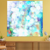 ブルー、オレンジ、イエロー、ホワイト抽象芸術アート キャンバスプリント (インサイチュ (リビング))