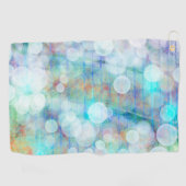 ブルー、オレンジ、イエロー、ホワイト抽象芸術アート ゴルフタオル (横)