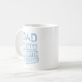 ブルー オーダーメイド 名前 The Man The Myth The Legend コーヒーマグカップ (正面左)