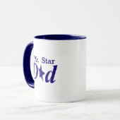 ブルー オーダーメイド Mr. Star Dad マグカップ (正面左)