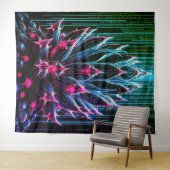 ブルー・カクタス タペストリー (インサイチュ(横))