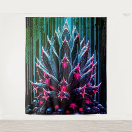 ブルー・カクタス タペストリー