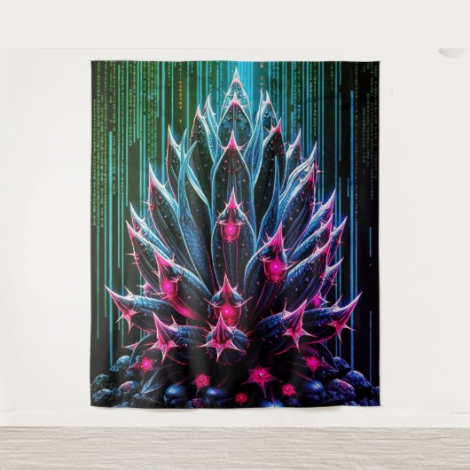 ブルー・カクタス タペストリー (正面)