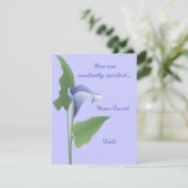 ブルー カラーリリー フラワー 招待状 (スタンド正面)